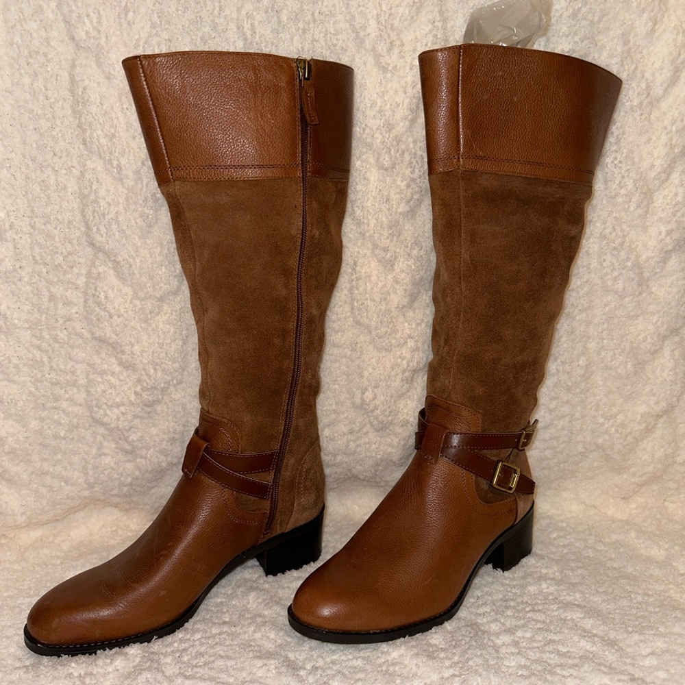 Franco Sarto brown leather boots
